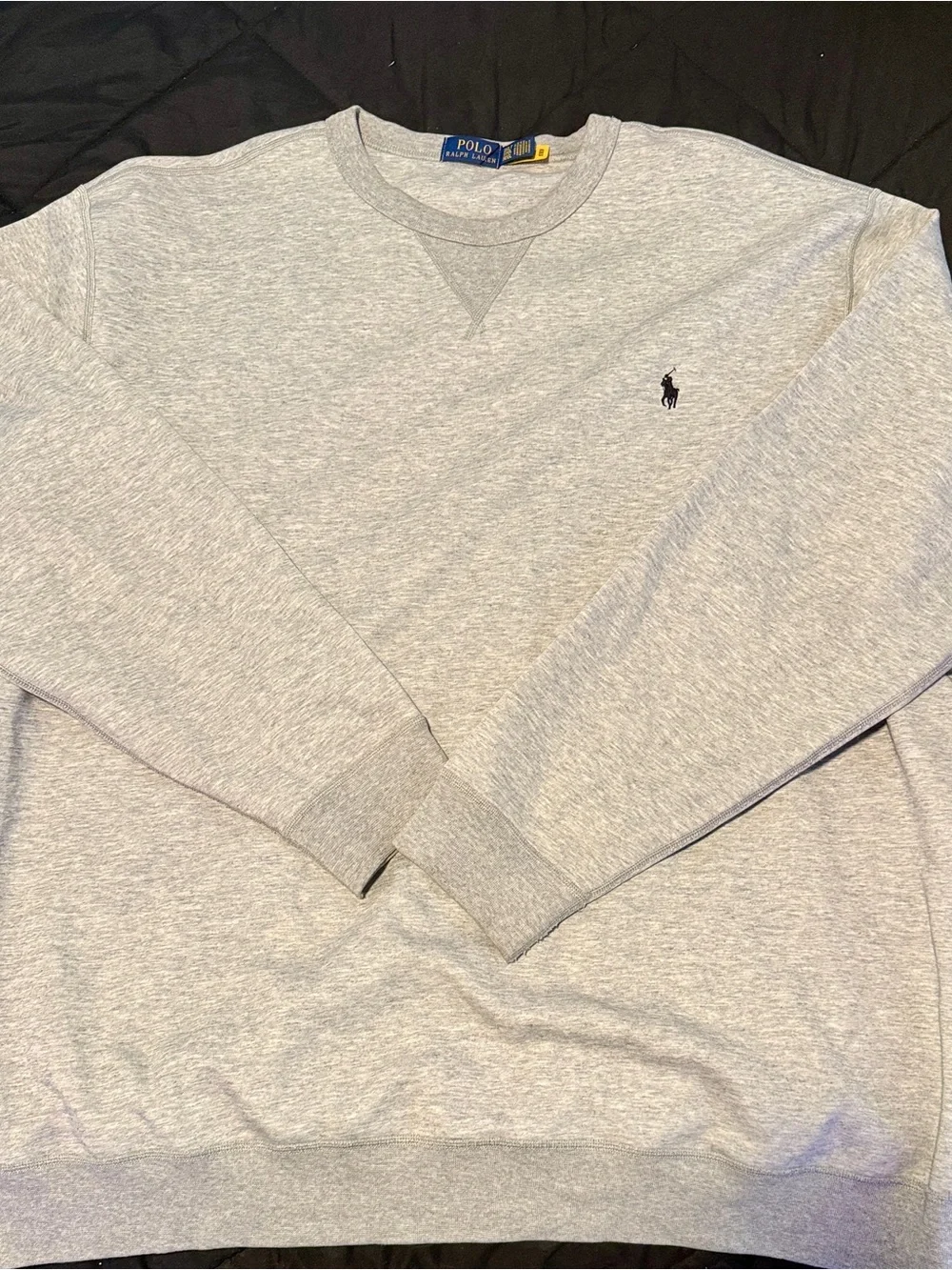 Polo by Ralph Lauren Light Gray Crewneck Sweatshirt with Navy Pony